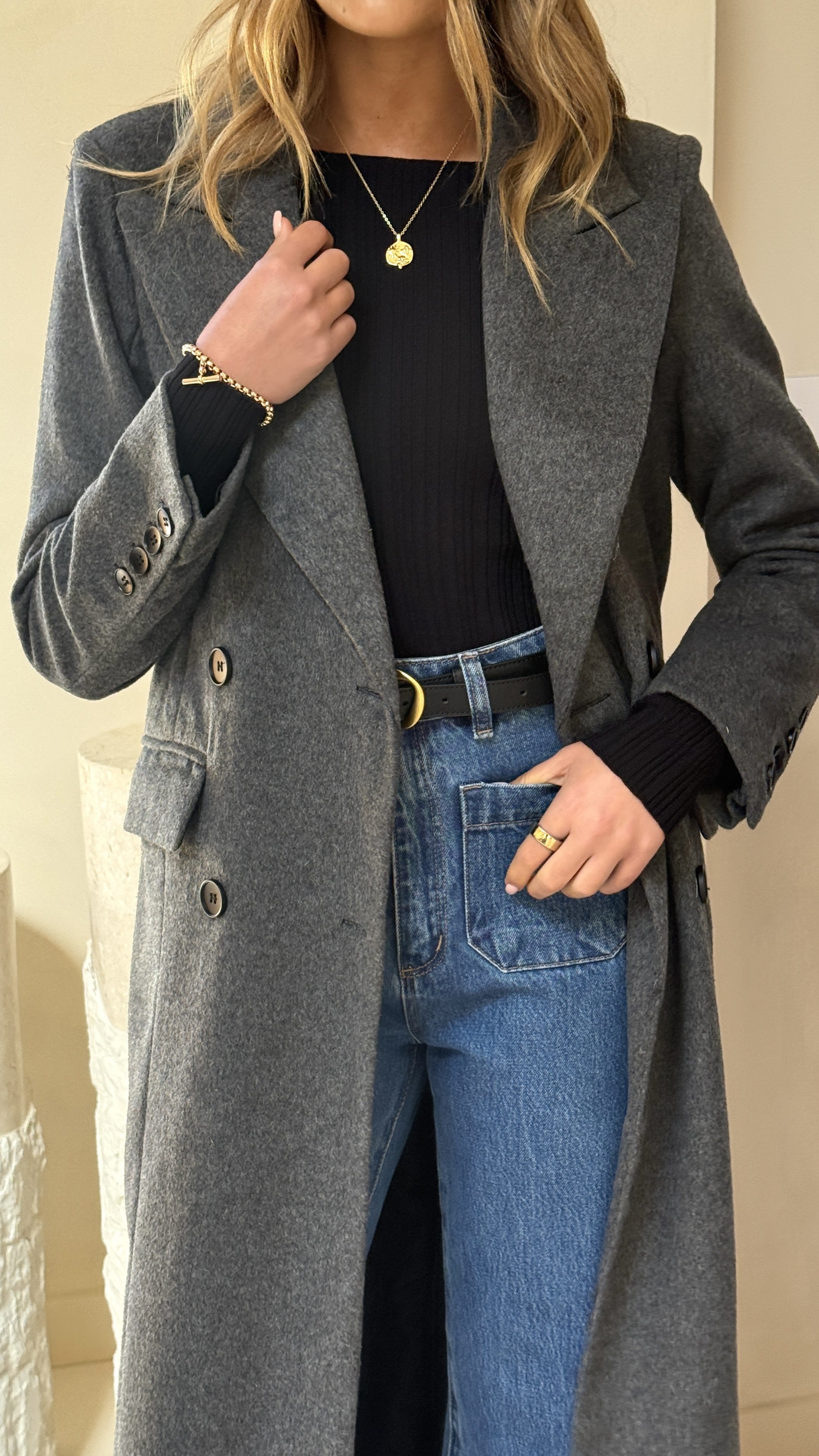 MVN - Lost In New York Coat - Charcoal